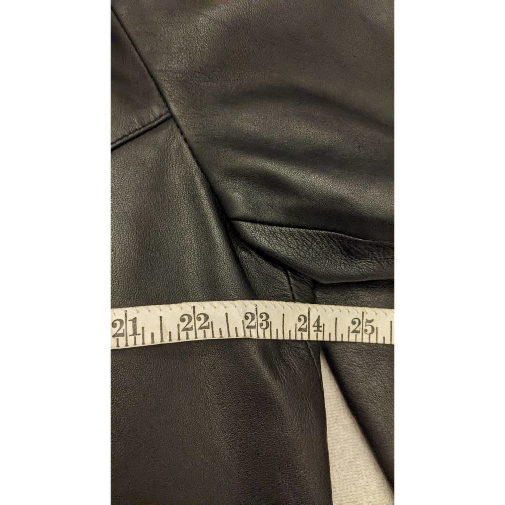 Excelled Leather Black Leather Jacket, 46 Tall Vintage - Picture 11 of 15